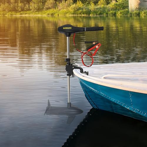 Motor fueraborda extensible para lancha neumática, 12V 58 lbs motor eléctrico fueraborda con control de crucero, motor de curricán potente para kayaks y barcos, hasta 500kg