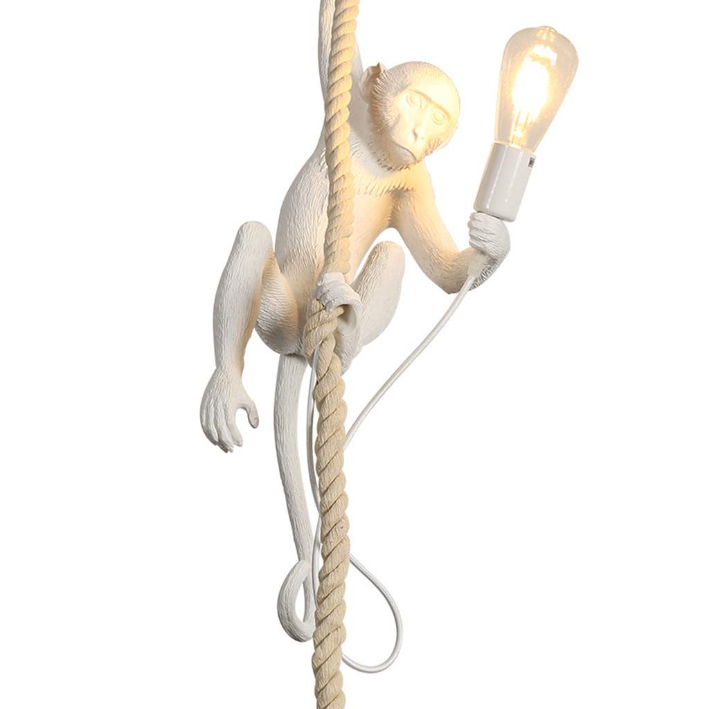 Monkey Lamp Creative Ceiling Light Art Decor Lifelike Resin Monkey Pendant Lamp Monkey Pendant Tree Style