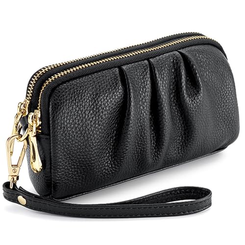 Portefeuille de bracelet cuir authentique femme chic et compact