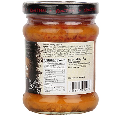 Real Thai Peanut Satay Sauce, 170 ml - Thumbnail 2