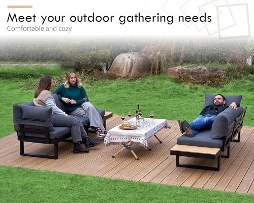 Papajet B0D9GL8RXW Aluminum Patio Conversation Set thumb #6