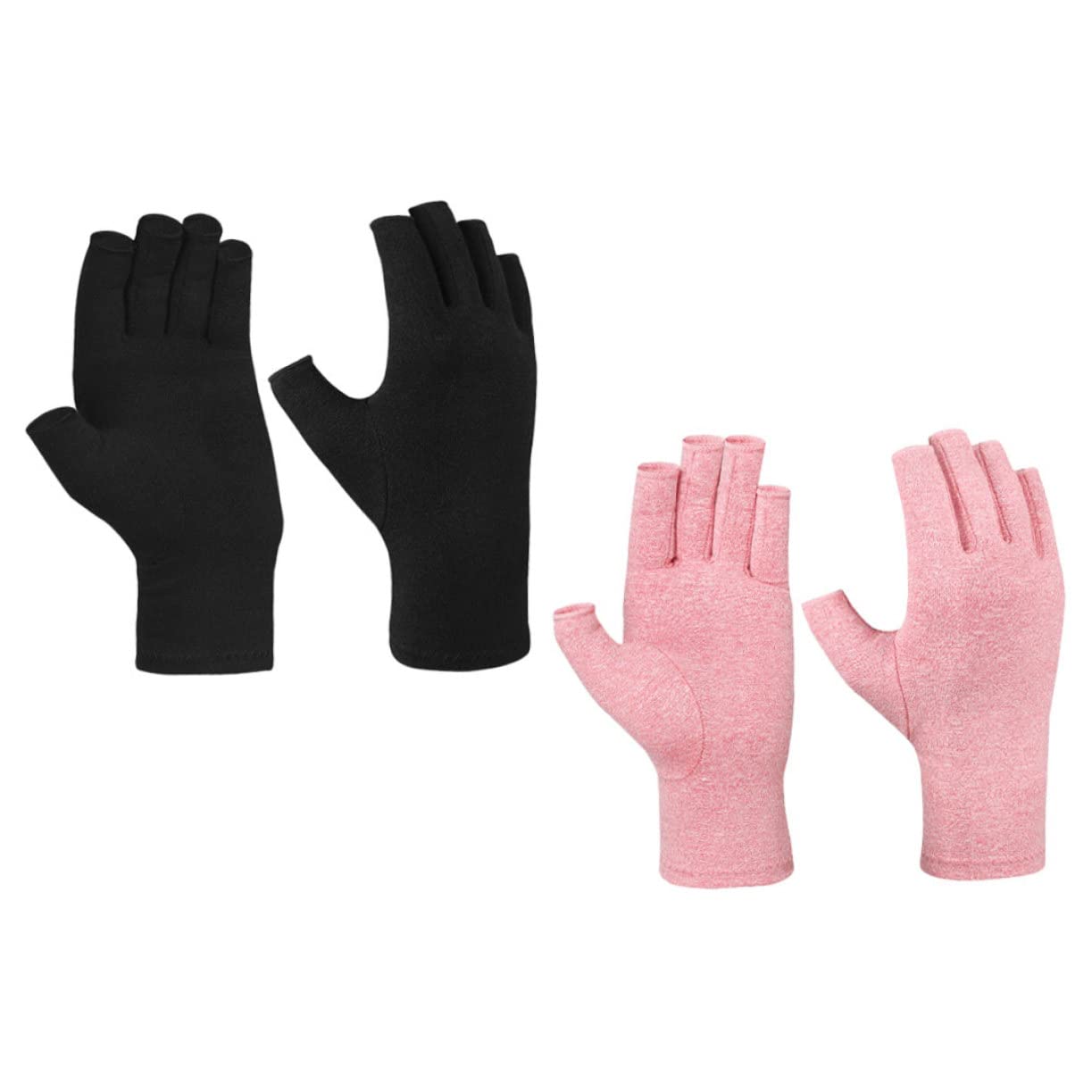 Holibanna 2 Pairs Breathable Half Finger Workout Gloves for Men and Women Fitness Mittens for Gym Cycling and Training Comfortable Design for Flexible Grip Hand