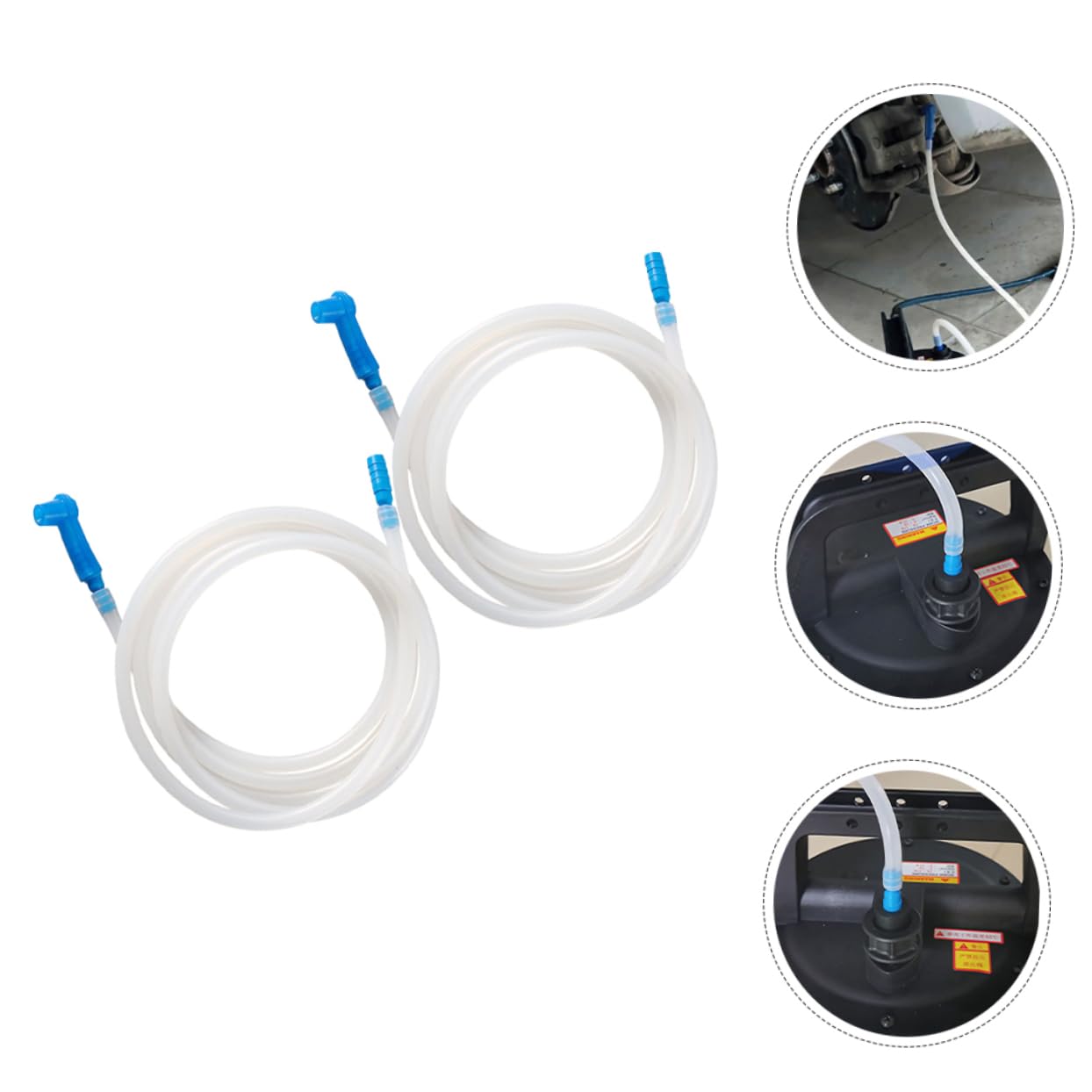 VINTORKY 2pcs Brake Fluid Bleeder Hose Durable Automotive Fluid Change Tool Precision Prevent Leakage Suitable