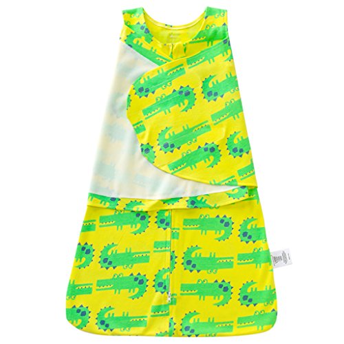 Bébé Couverture d'Emmaillotage Pour Nourrisson En Coton Doux Et Confortable Parfait Cadeau 26*18,Crocodiles