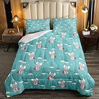 Manfei Set di biancheria da letto double-face con motivo geometrico a