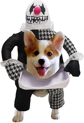 Roctocesy Disfraces de Halloween para perros y mascotas, divertidos, fantasma, cosplay, ropa de fiesta, ropa de diablo con cabeza de cachorro