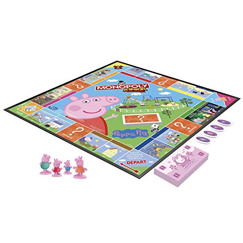 Jeux de Plateau Hasbro- Monopoly Junior Peppa Pig, Multicolores (315-F1656101), édition française – Image 5