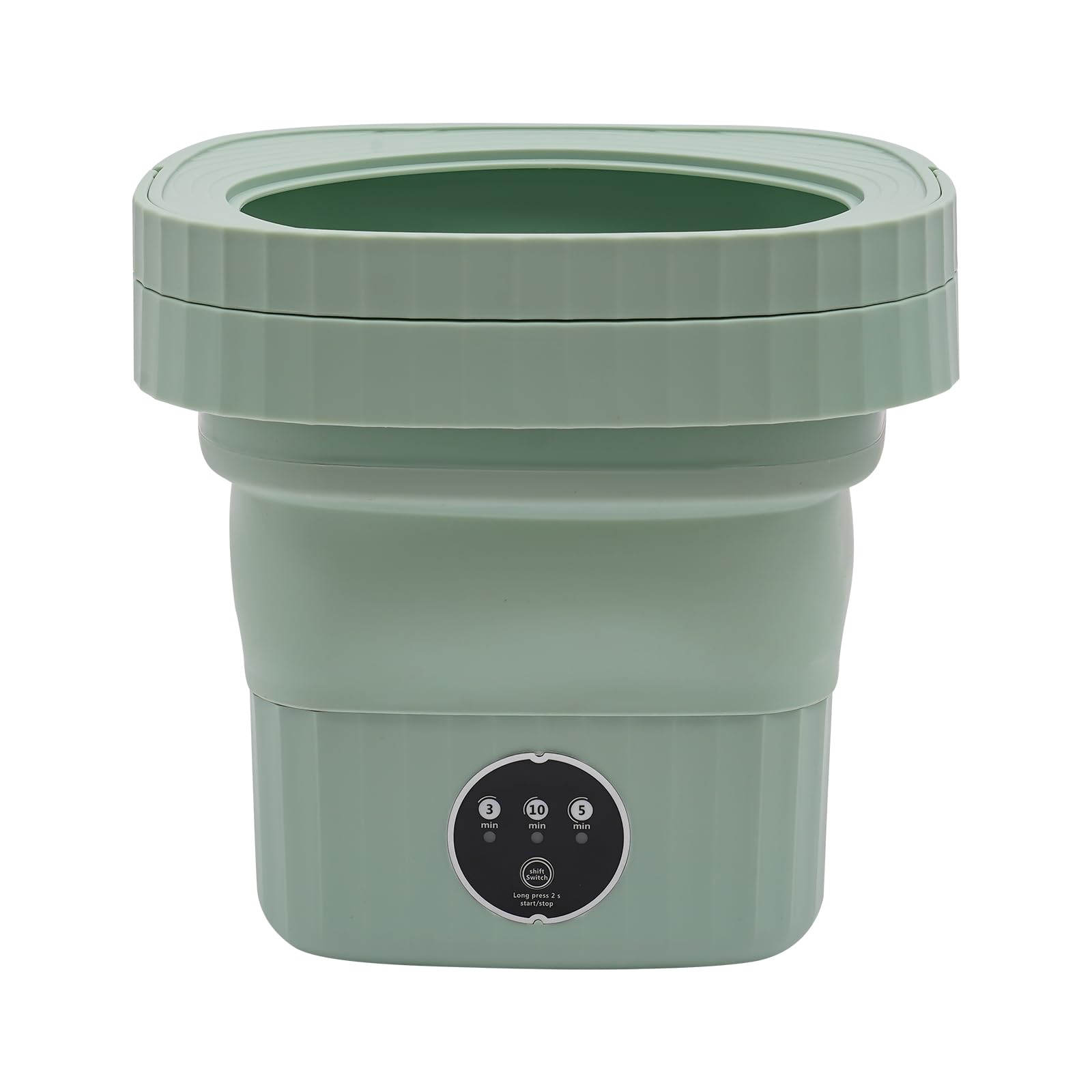 Lavadora portátil de 6 L plegable eléctrica, lavadora de viaje móvil con 3 programas de lavado y luz azul antibacteriana, para ropa interior, calcetines, ropa de bebé