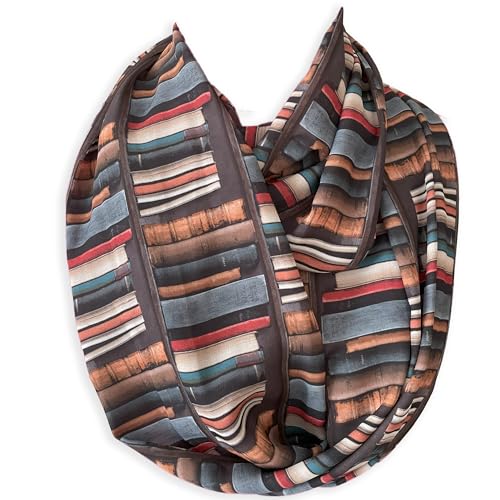 Book Scarf, Literary Gifts for Women - Infinity Scarf, Reading Gifts