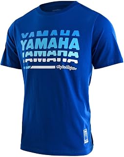 Troy Lee Designs Motorcycle Motocross Racing T Shirts, SS TEE TLD x Yamaha (Blue, Medium)