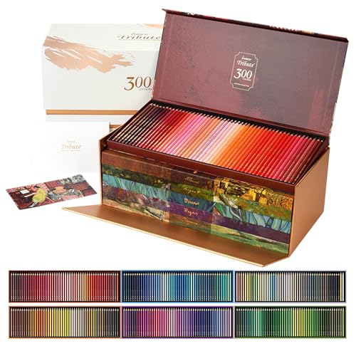 Amazon | Marco 300色 色鉛筆 油性 プロ スケッチ 多色 柔らかい芯木製