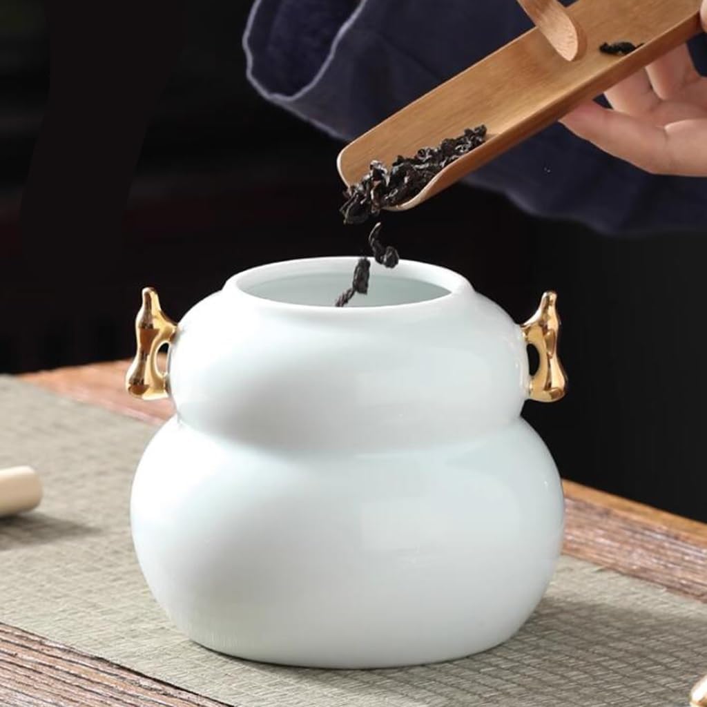 Ceramiczny słoik na herbatę, herbata ceramiczna z kanistra tykwy, do zamykania zbiorczego, przechowywanie pojemników słodycze