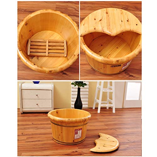 Tina de Madera para Spa de Pies con Cubierta miniatura 3