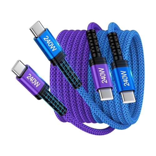 240W Samsung Charger Cable Super Fast USBC Charging Cord, 6FT 2Pack USB C to USB C Cable Android Phone Charger Cord for Samsung Galaxy S26 Ultra Plus S25 Ultra S25 FE Edge A17 A16 A36 S24 A15 A35 A26