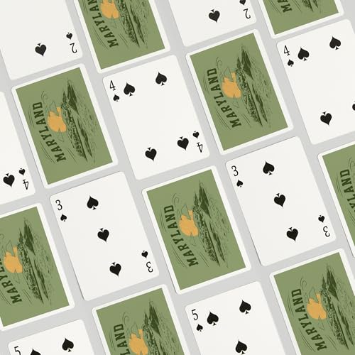 Lantern Press Maryland, Baraja de 52 cartas Póker miniatura 4
