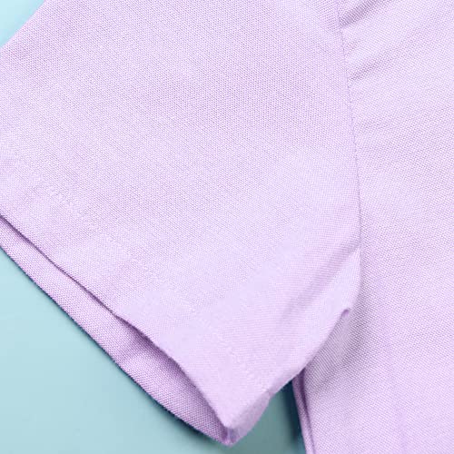 Boys' & Mens Short Sleeve Button Down Oxford Shirts,Kids Summer Uniform Dress Shirt Tops 2T - XXL4