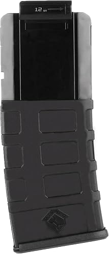 WORKER 12 dardos cortos Stefan Magazine clip de recarga rápida para juguete Nerf Blaster modificado color negro