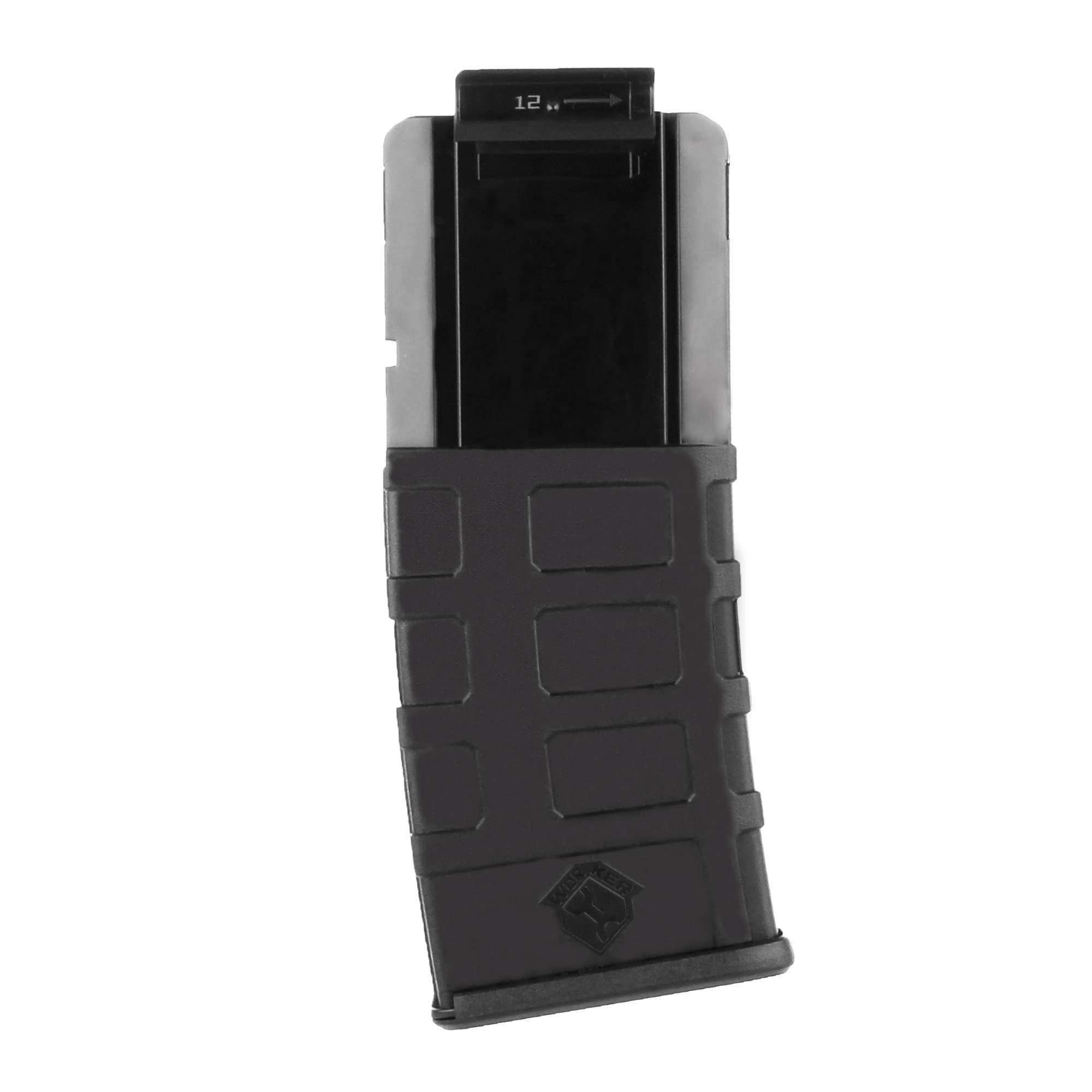 WORKER 12 Short Darts Stefan Magazine Quick Reload Clip for Modified Nerf Blaster Toy Color Black