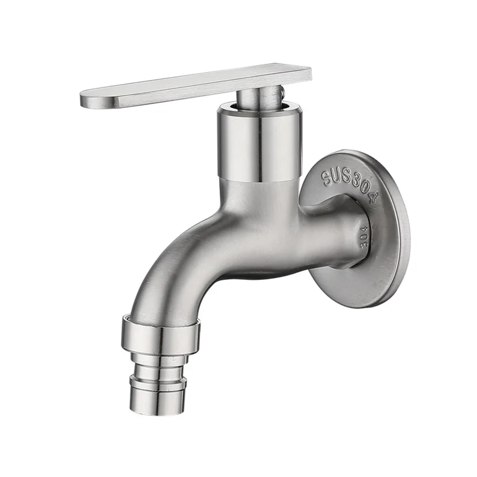 Grifo de lavadora en acero inoxidable 304 con acabado premium resistente a corrosión
