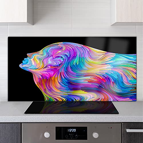 Crédence de cuisine adhésive anti-projections en verre trempé