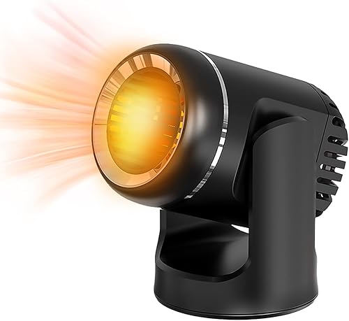 Gizovava Calentador portátil para automóvil, 12 V que se conecta al encendedor de cigarrillos, 2 en 1, modos de calentamiento rápido y