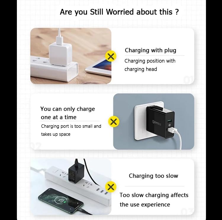 Image of PD20W Wall Socket Type C & QC18W 3.6A USB Wall Socket Wall Charger with Universal socket with switch control USB Charger for Home and Office (White)