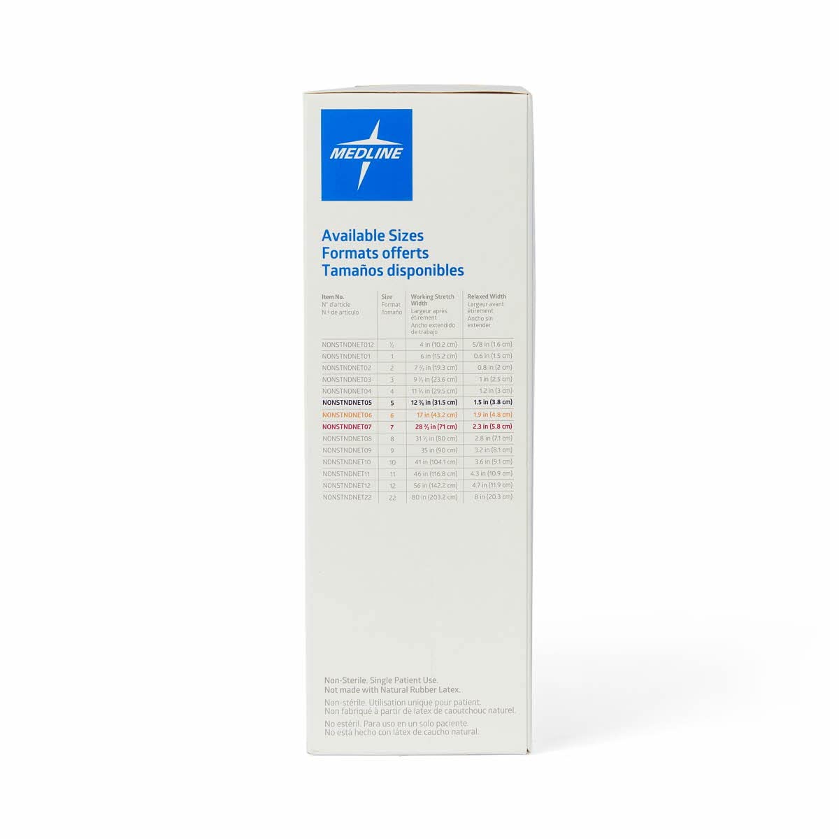 Medline Stretch Tubular Elastic Dressing Retention Net, Size 6, 17" x 25 yd., Ideal for Wound Care, Single Pack