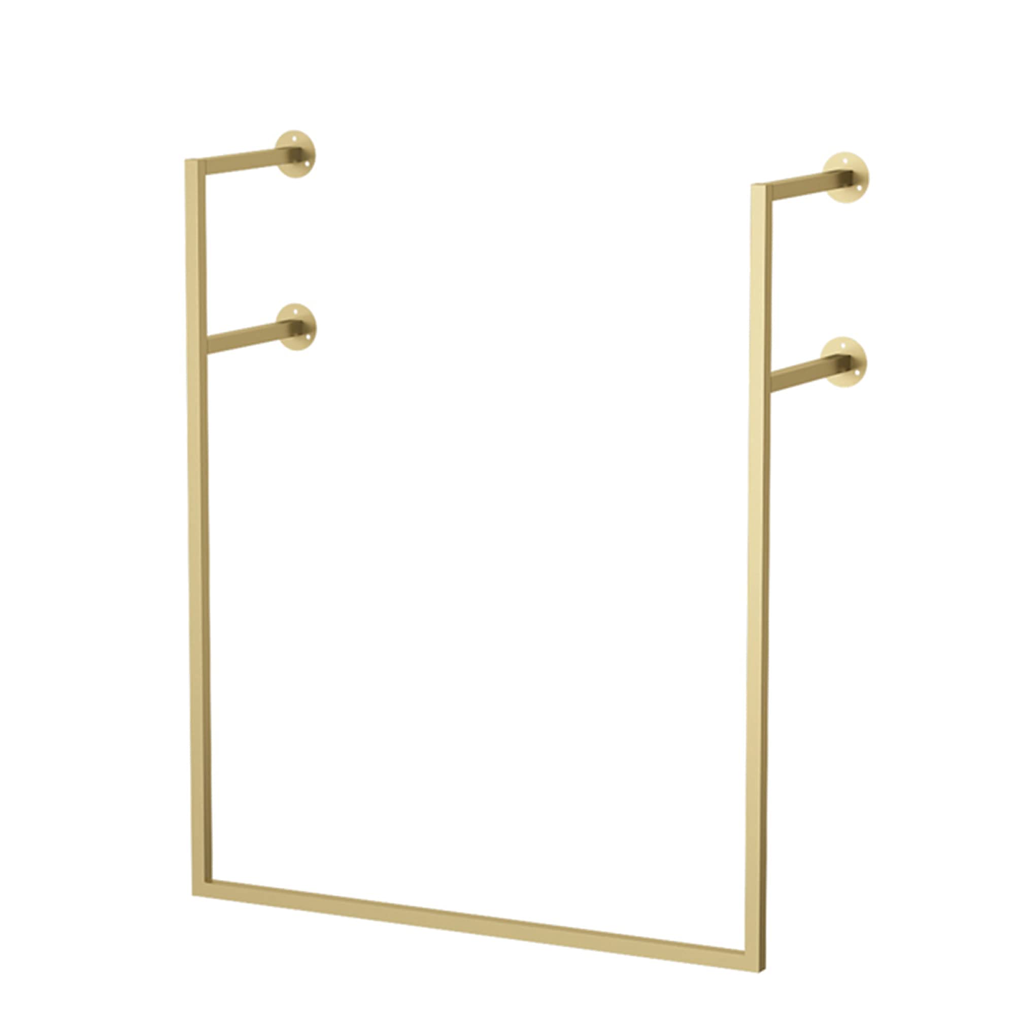 JKJZSALJ Wall-Mounted Clothes Rail, Industrial Design Ceiling Clothing Display Rack, Metal Coat Rack, Closet Rack, Detachable Drying Rack,Golden,150×30×100Cm