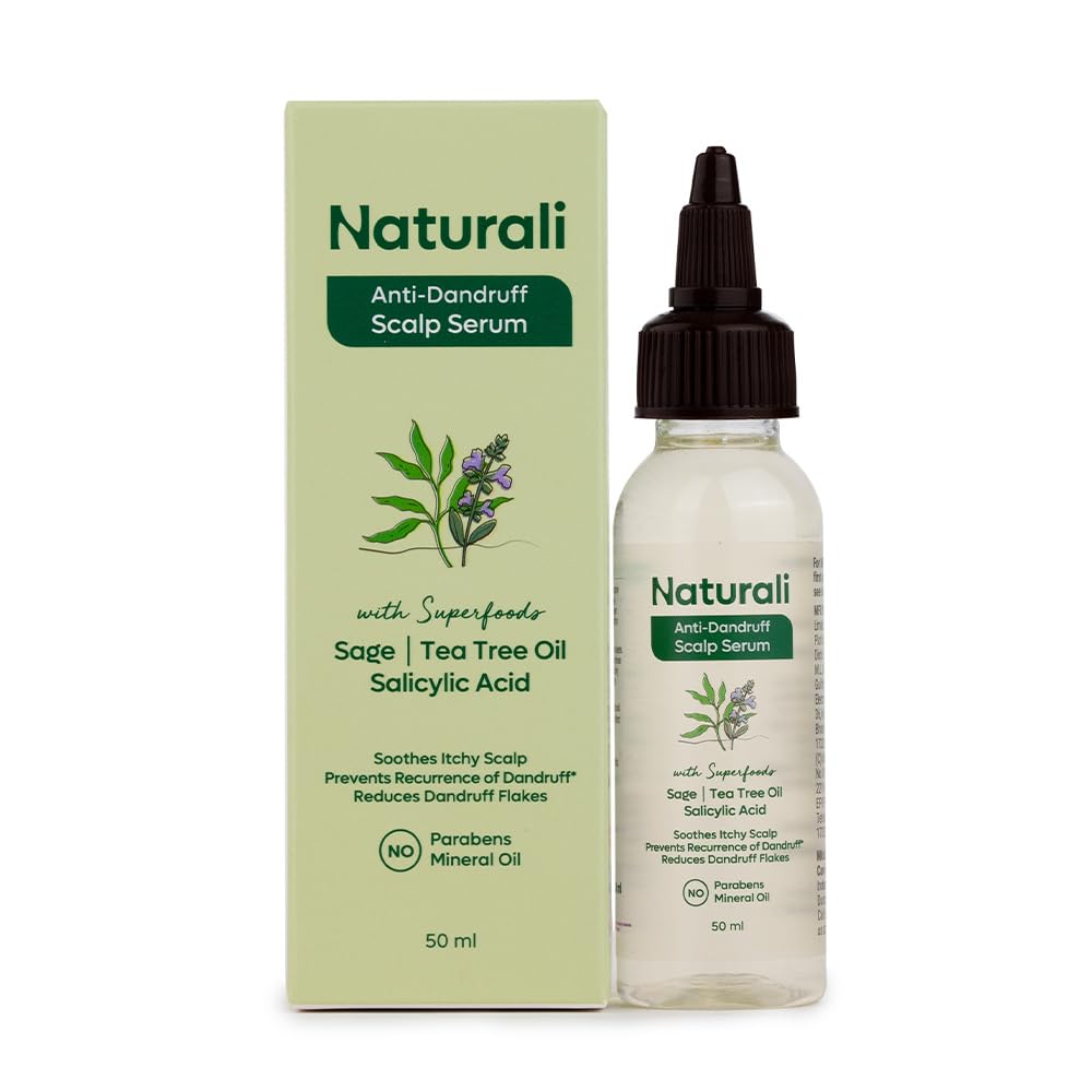 Naturali Anti-Dandruff Scalp Serum With Sage, Tea Tree Oil & Salicylic Acid | Reduces Dandruff Flakes | Prevents Recurrence of Dandruff | Soothes Itchy Scalp | Paraben-free | Best Anti-dandruff Serum | 50ml-image-38