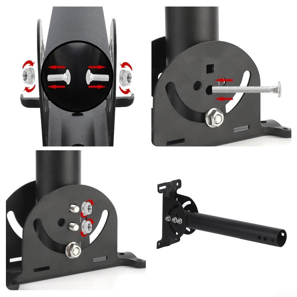 Kit d'adaptateur de poteau pour Starlink pour montage mural de toit Gen 3 en acier inoxydable noir connecteur coudé droit pour une installation sûre et stable et un positionnement optimal du signal en