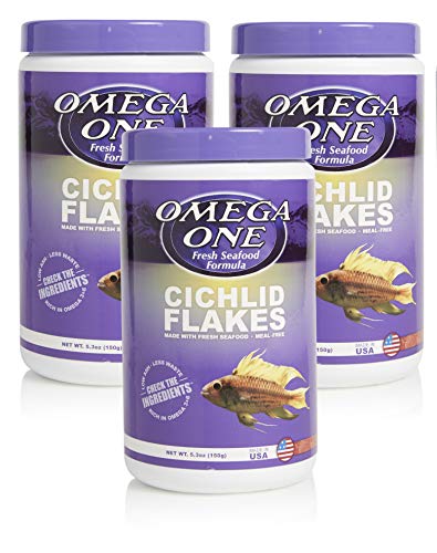 Omega One Cichlid Flakes, 5.3 oz, Pack of 3