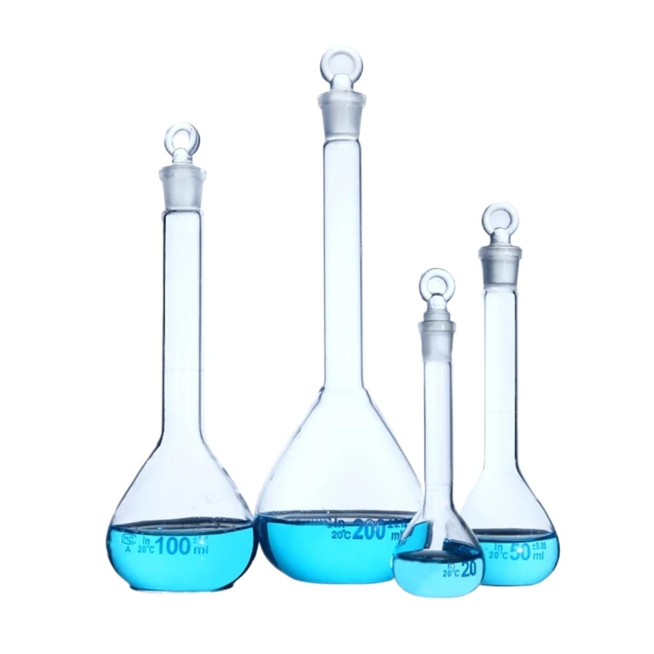 Glas Becherglas Kegelkolben Set, 2 Teile/Paket Transparent/Braun Glas Messkolben Mess(Brown 250mL 2 Pieces)