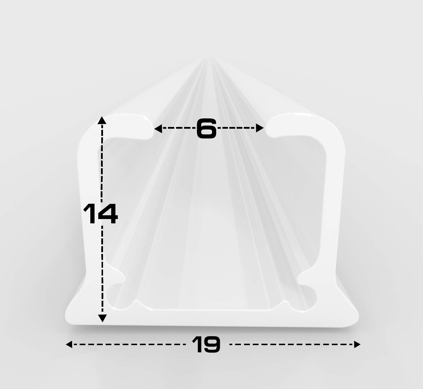 Vorhangschiene Aluminium Weiß/Schwarz Gardinenschiene ; C 1-läufig ; 120cm-600cm. Für Kräuselband Gardinen oder Schiebevorhang (Weiß Gardinenschiene mit Ösengleiter ; 320cm) | Weiß/Schwarz Gardinenschiene ; C 1-läufig ; 120cm-600cm. Für Kräuselband Gardin
