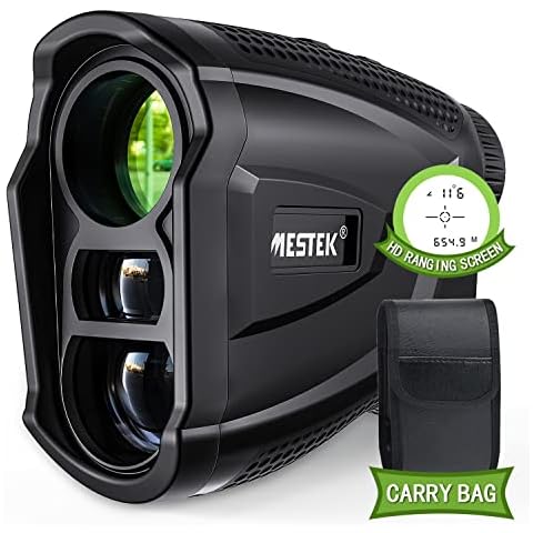 Rangefinder Golf MESTEK 660Yards Golf Range Finder with Slope Compensation Professional Precision ±0.55yard Accuracy Flag Pin Lock 6X Magnification Scan Measurement Rechargeable Cover