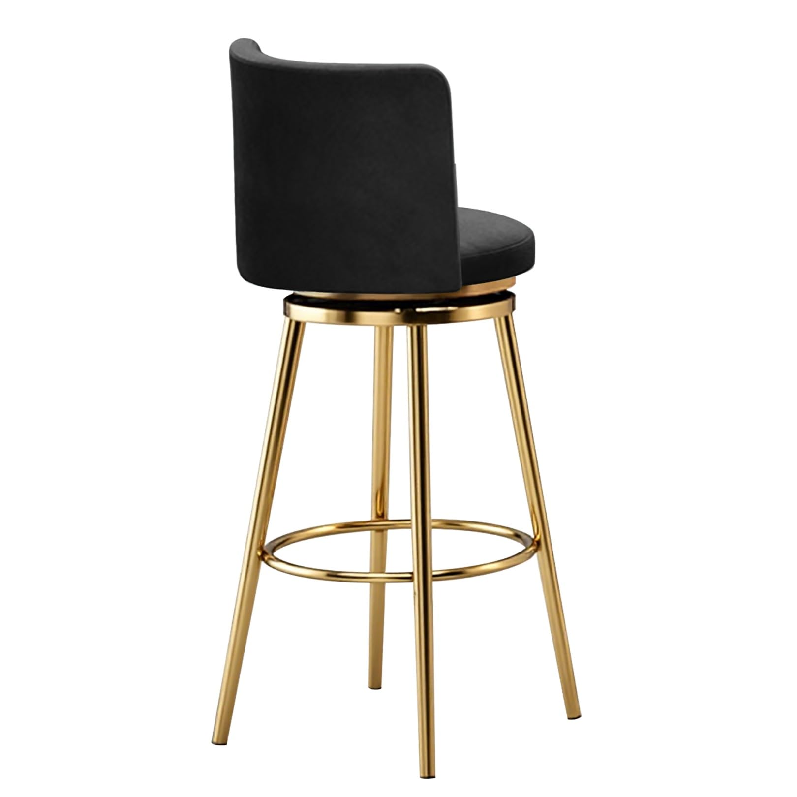 Tabourets de bar pivotants en velours avec dossier, chaises hautes de cuisine confortables