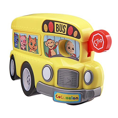 Cocomelon Musical Bus for Kids - Yellow School Bus with Built-in Cocomelon Songs and Sound Effects Fun Musical Cocomelon Toy for Cocomelon Merchandise Fans Bus Toy for Toddlers with Flashing Light