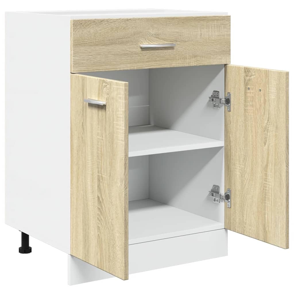 vidaXL Armadio Inferiore Cassetto “Lyon” Rovere Sonoma 60x46x81,5