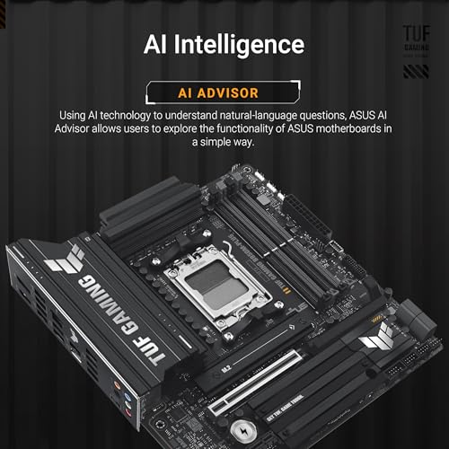 Image of ASUS TUF Gaming B850M-Plus, AMD mATX Motherboard, 14+2+1 Power Stages, DDR5 Slot, PCIe 5.0 Ready, 3 M.2 Slots, 2.5GB Realtek Ethernet, 20Gbps USB-C Flashback, BIOS Flashback and Aura Sync