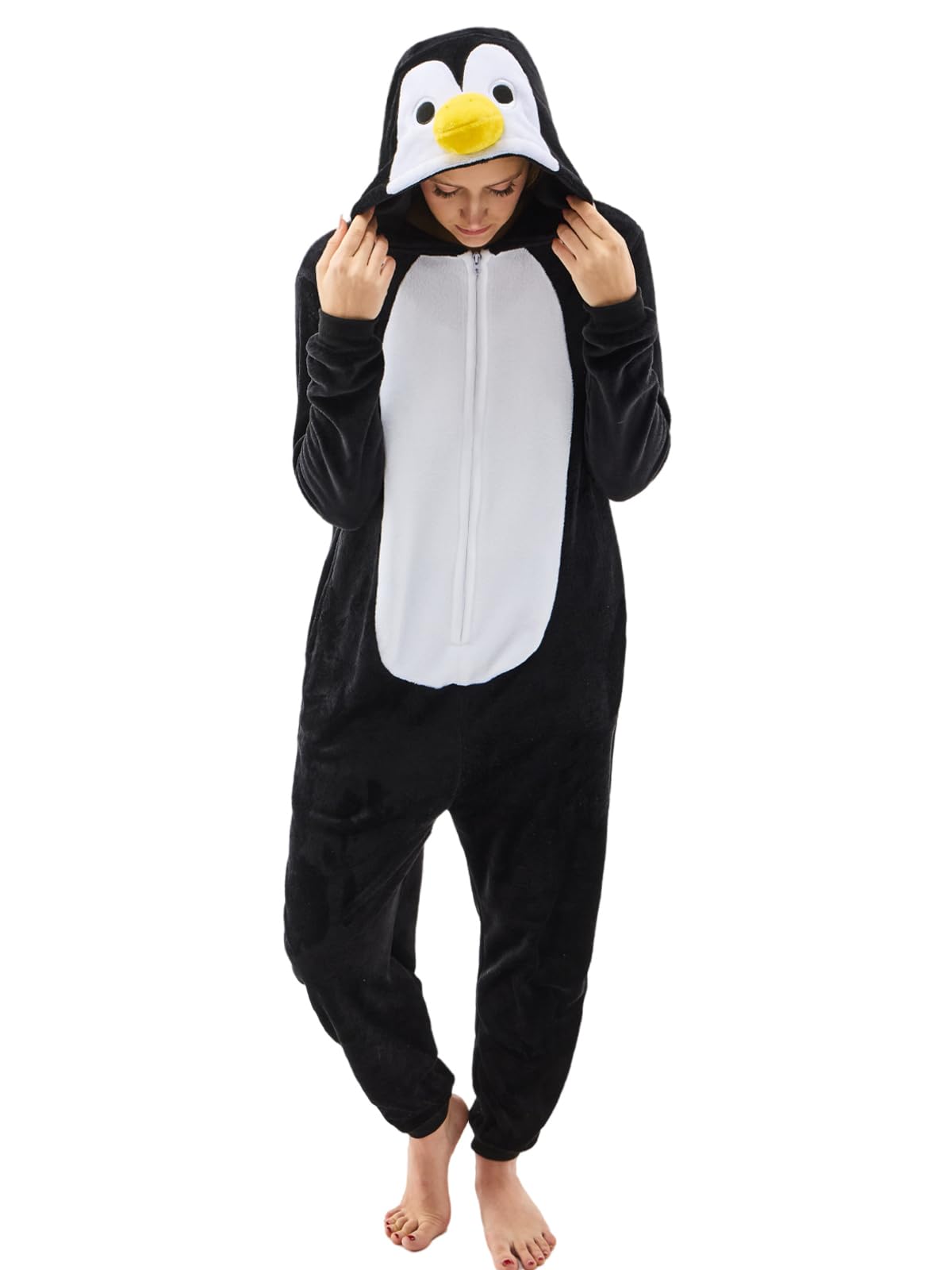 NEWCOSPLAY Unisex Adult Onesie Pajamas Animal One Piece Costume Cosplay Sleepwear