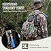 Kalkal Turkey Vest with Seat, Lightweight Camo Turkey Hunting Vest with Game Pouch for Men Women, Turkey Hunting Gear Accessories(3L Water Bladder Compatible)