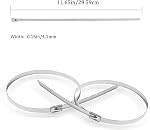 50pcs Câblodisques métalliques, 304 Attaches de câble en acier inoxydable, attaches à gaz d'échappement à fermeture à glissière multi-usages11.8 Pouces)