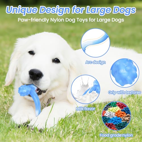 Image of WinTour Indestructible Dog Bones for Aggressive Chewers, Tough Dog Toys for Aggressive Chewers, Durable Chew Toys for Medium & Large Breed, Heavy Duty, Strong & Indestructible Bones for Super Chewers