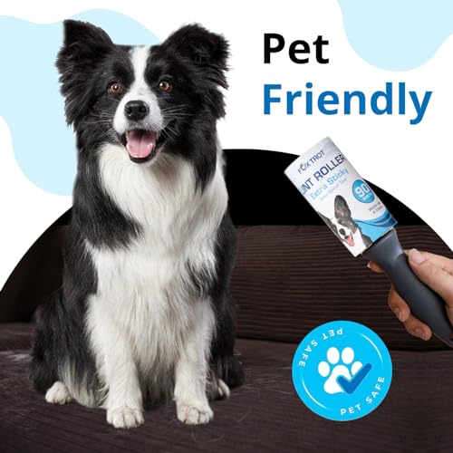Lint Rollers for Pet Hair Extra Sticky – includes 450 Sheets/5 Lint Roller Refills with 2 Durable Handles – Pet Hair Roller for Clothes – Lint Remover for Clothes, Furniture, Carpet by Fox Trot Lint Rollers for Pet Hair Extra Sticky – includes 450 Sheets/5 Lint Roller Refills with 2 Durable Handles – Pet Hair Roller for Clothes – Lint Remover for Clothes, Furniture, Carpet by Fox Trot