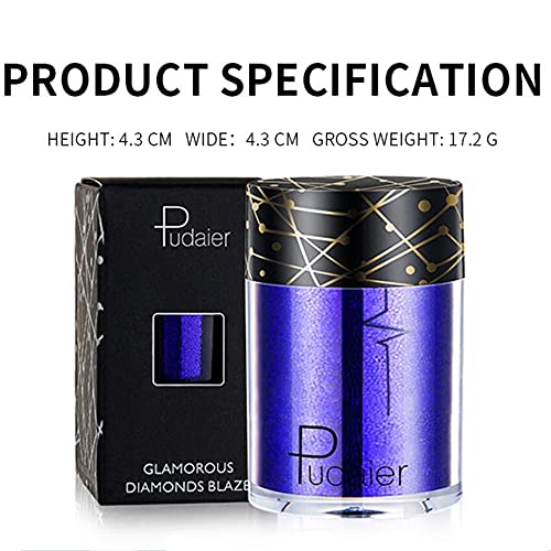 Shiny Ray Holographischer Lidschatten, Pigment Pailletten Schimmer Lidschatten, Tattoo Lippen Nagel Körper Glitzer Make… – Bild 3