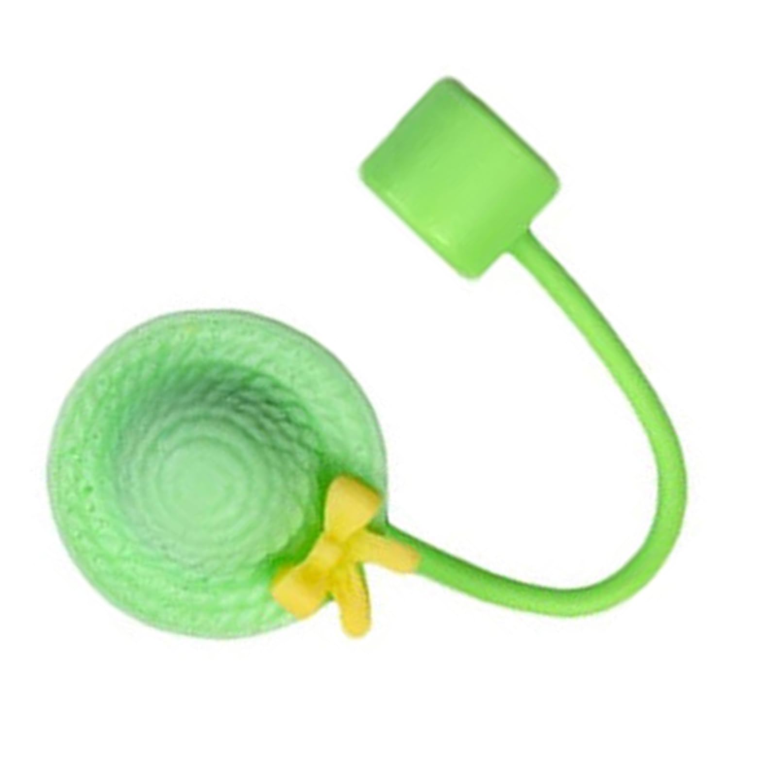 Jazuaiao Green Silicone Straw Covers Caps Lovely Hat Shape Straw Plug Dustproof Drinking Tip Lid For Tumblers Drinking Tip Lid Accessories