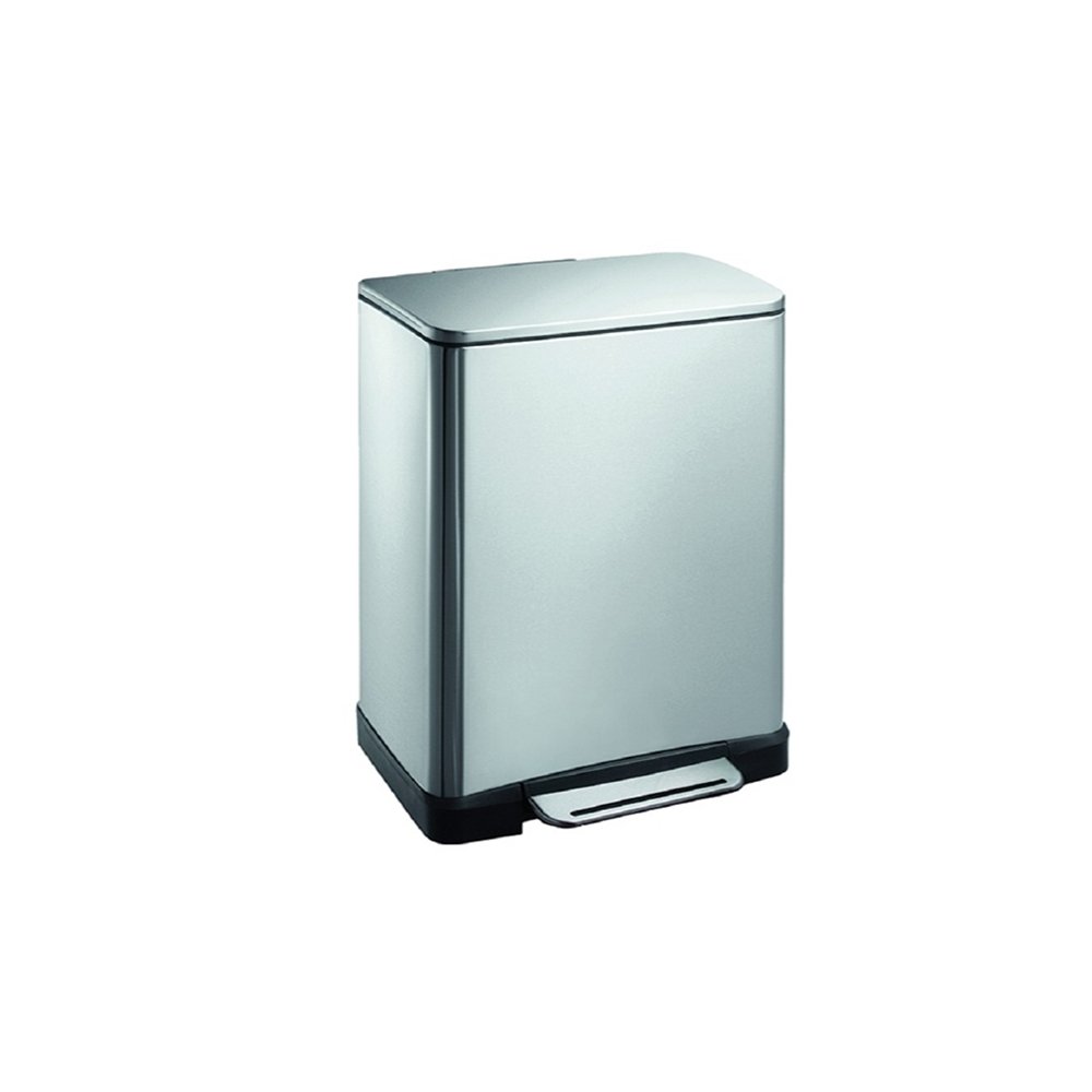 Primanova Paslanmaz Çelik Softclose Pedallı Banyo Mutfak Ofis Çöp Kovası Inox 12 Lt D-15321