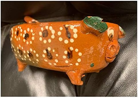 no!no! Salsero mexicano Salsera de Barro Pig Puerco Bowl Salsa Chips Guacamole Nuts Condimento Servidor Tradicional Plato de fiesta de arcilla con