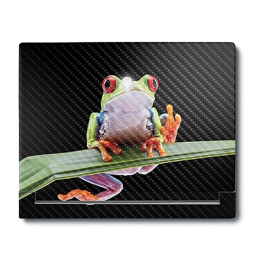 MightySkins Carbon Fiber Skin Compatible with Alienware X16 R1 (2023) Full Wrap Kit - Hangin Tree Frog | Protective, Durable Textured Carbon Fiber Finish | Easy to Apply | Made in The USA