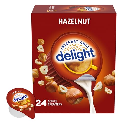 Image of International Delight Coffee Creamer Singles, Hazelnut, 24 Count, Pack of 6