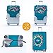 Travelkin Luggage Covers For Suitcase Tsa Approved,Suitcase Cover Protector Fit 18-32 Inch Luggage (Dreaming Blue, L)